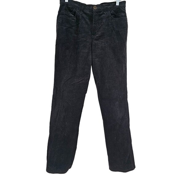 Tribal Extensible Stretch Black Corduroy Cotton Stretch Pants Size 6 - Picture 1 of 7